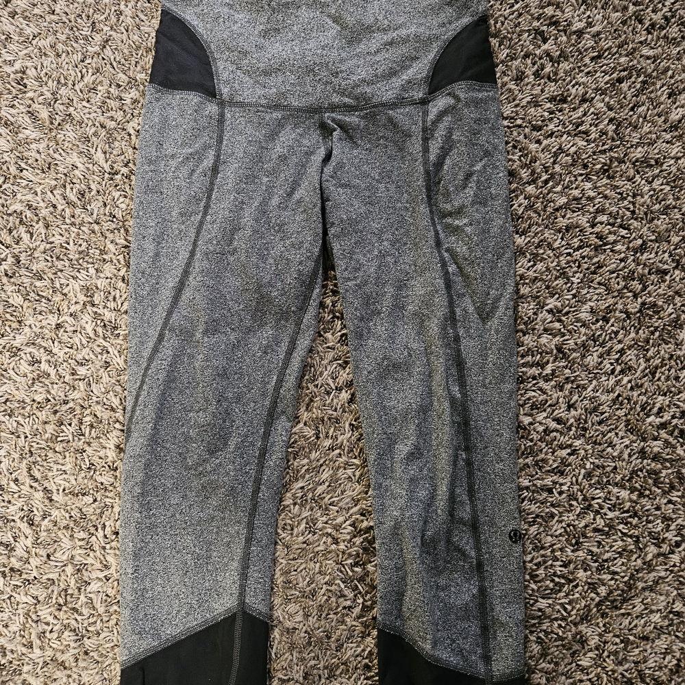 Gray and Black Athletic Leggings Lululemon